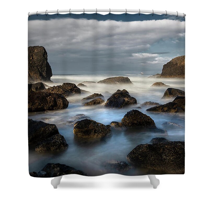 Indian / Cannon Beach Shower Curtain featuring the photograph Terrible Tilly by John Poon