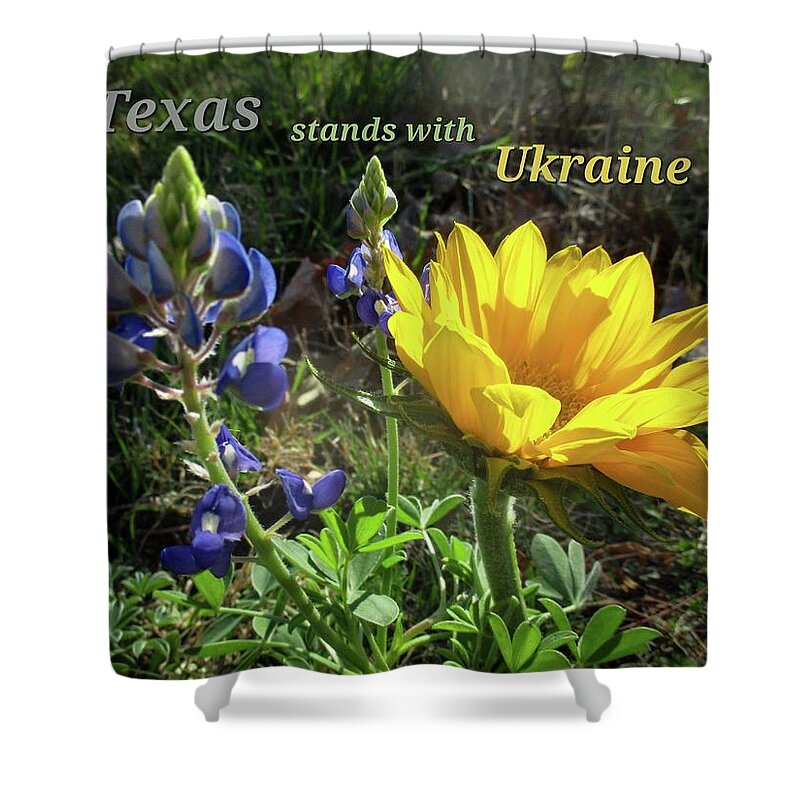 Texas Shower Curtain featuring the photograph Texas Stands With Ukraine by W Craig Photography