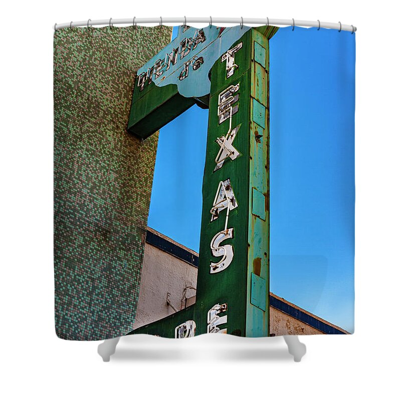 Texas Shower Curtain featuring the photograph Texas Store by Matthew Bamberg