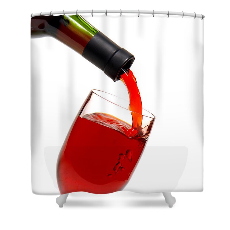 Wine Shower Curtain featuring the photograph Thanks by Olivier Le Queinec