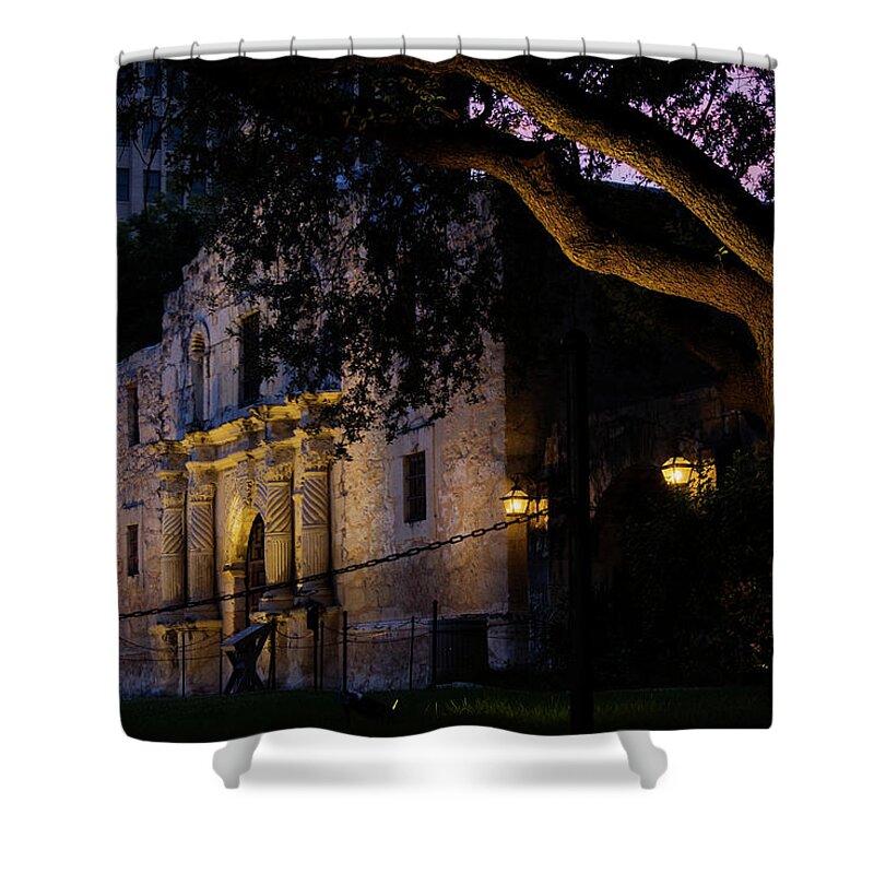 The Alamo Shower Curtain featuring the photograph The Alamo - Side View by Eric Hafner