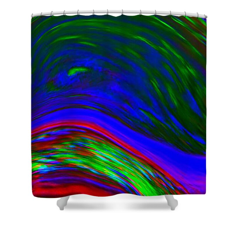 Emotional Shower Curtain featuring the digital art The Anguish by Glenn Hernandez