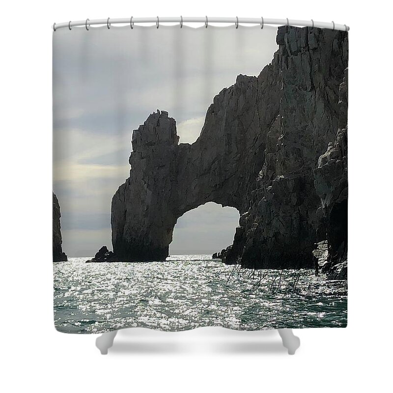 Cabo San Lucas Shower Curtain featuring the photograph The Arch of Cabo San Lucas by Medge Jaspan