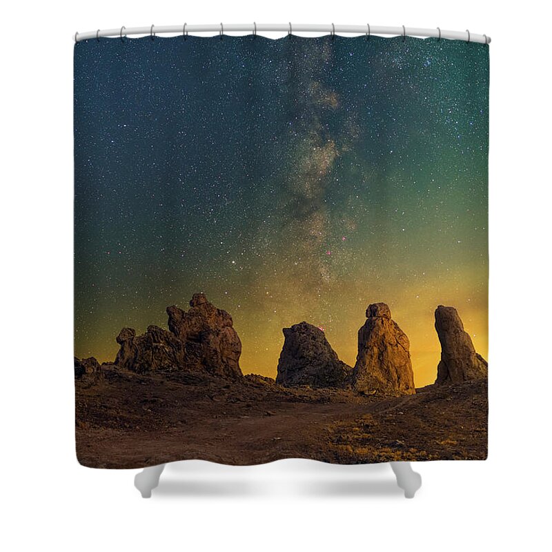 Astronomy Shower Curtain featuring the photograph The Arrival by Ralf Rohner
