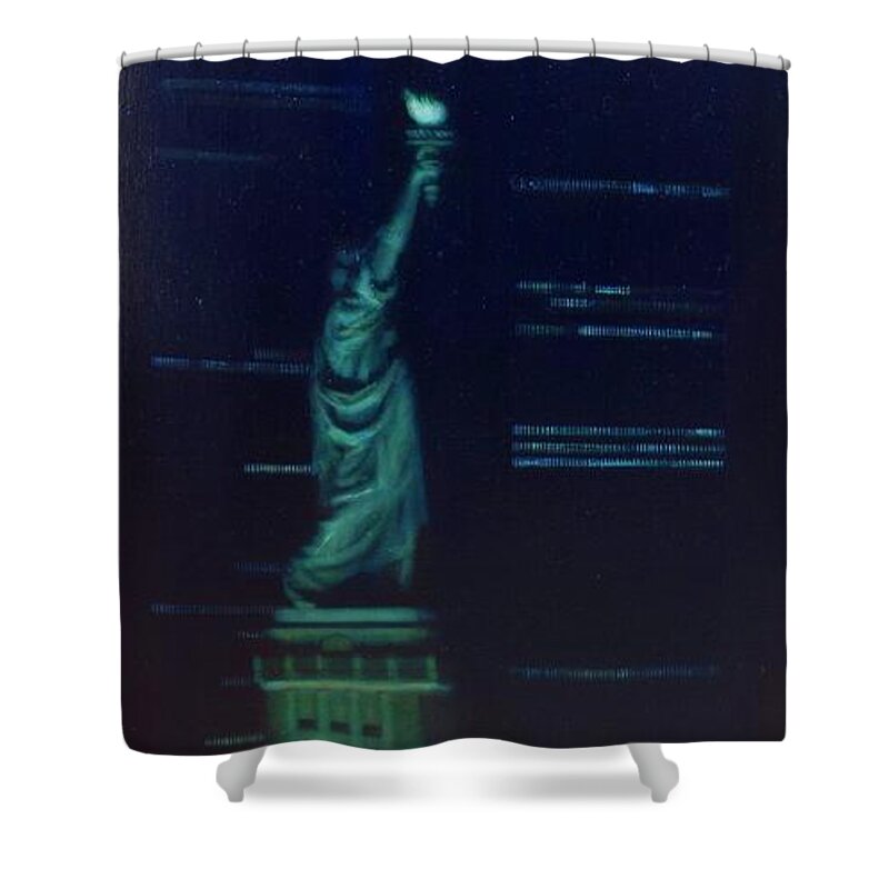 Realism Shower Curtain featuring the painting The Ascent Of Man by Sean Connolly