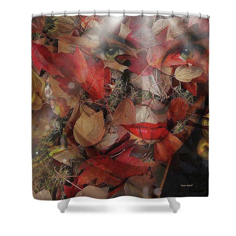 Autumn Queen Shower Curtain featuring the mixed media Metamorphosis by Dennis Baswell