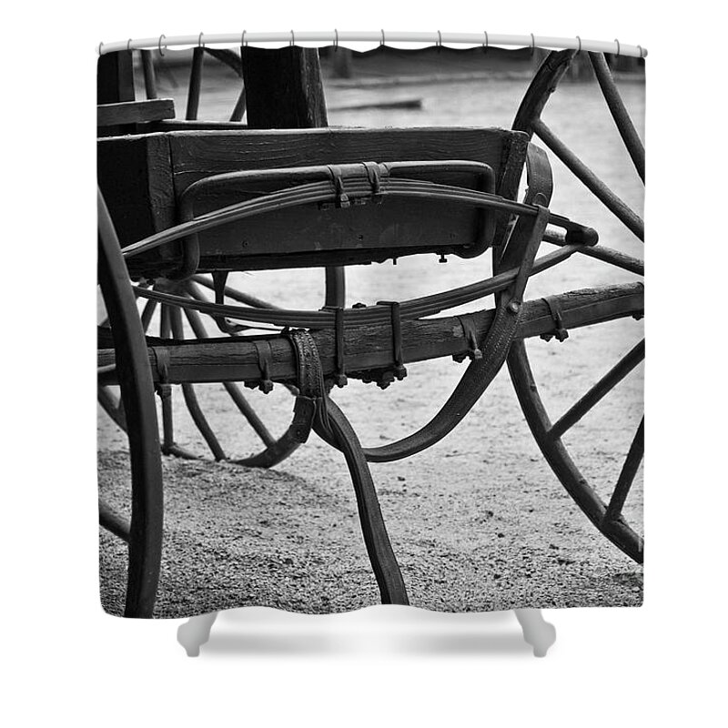 Buggy Shower Curtain featuring the photograph The Back Of A Carriage by Kirt Tisdale