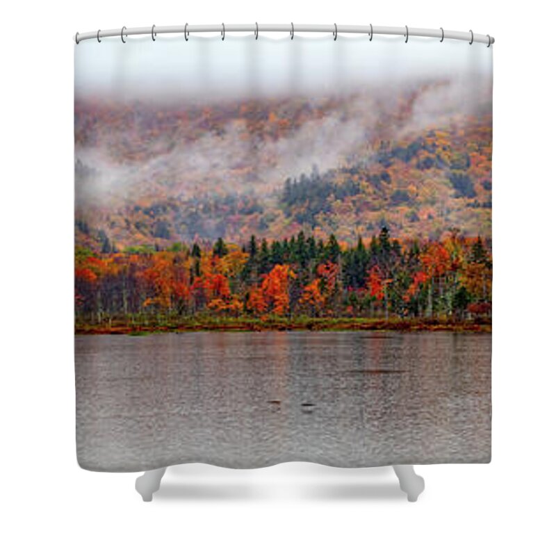 Fog Shower Curtain featuring the photograph The Basin in Fog by Jeff Folger