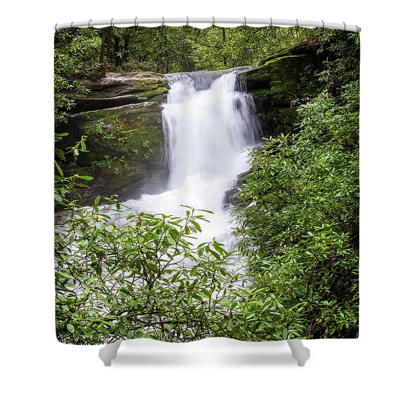 Georgia Shower Curtain featuring the photograph The Beauty of Smoky Mountain Waterfalls by Debra and Dave Vanderlaan
