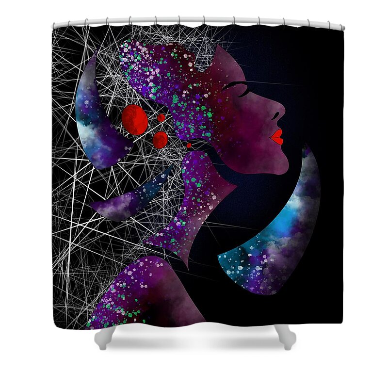 Beauty Shower Curtain featuring the painting The beauty of the woman by Patricia Piotrak