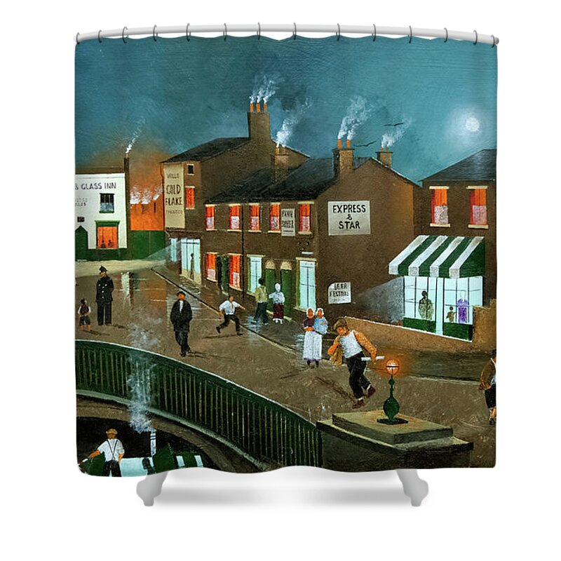 England Shower Curtain featuring the painting The Black Country Village by Ken Wood
