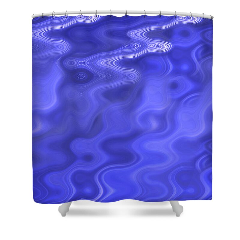 Abstract Shower Curtain featuring the photograph The blue ripple textured background by Severija Kirilovaite