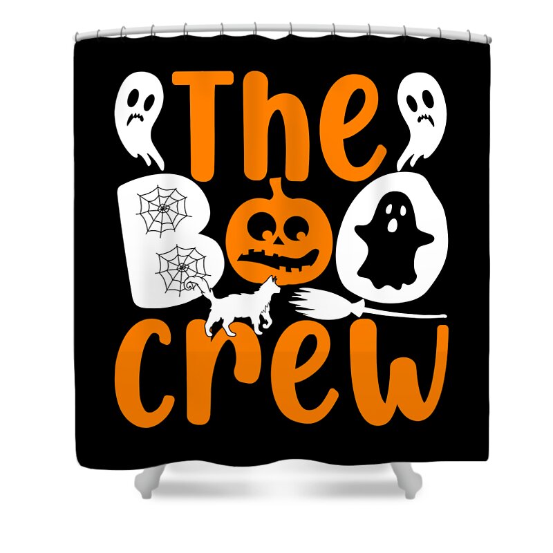 Halloween Shower Curtain featuring the digital art The Boo Crew Halloween by Flippin Sweet Gear