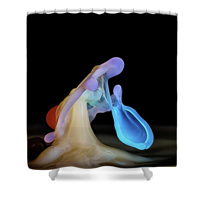 Water Drop Collision Shower Curtain featuring the photograph The Bow by Michael McKenney