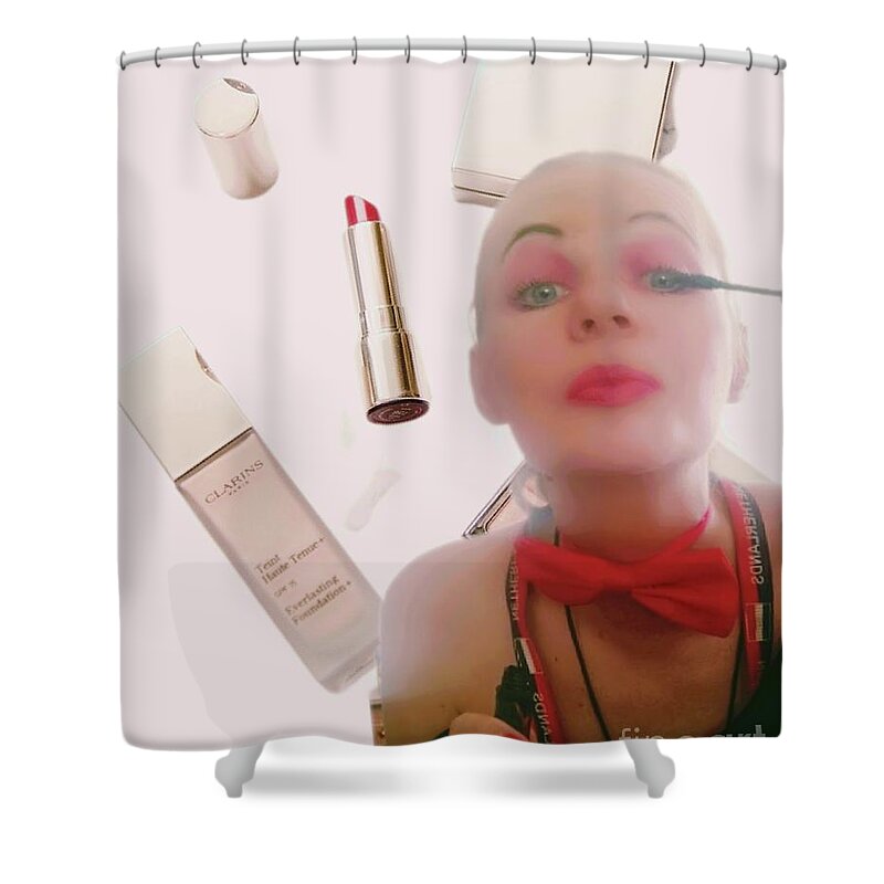 Fineart Shower Curtain featuring the digital art The cabaret by Yvonne Padmos