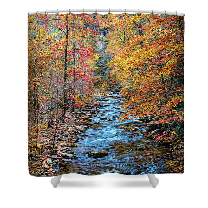 Carolina Shower Curtain featuring the photograph The Call of the Forest II Painting by Debra and Dave Vanderlaan