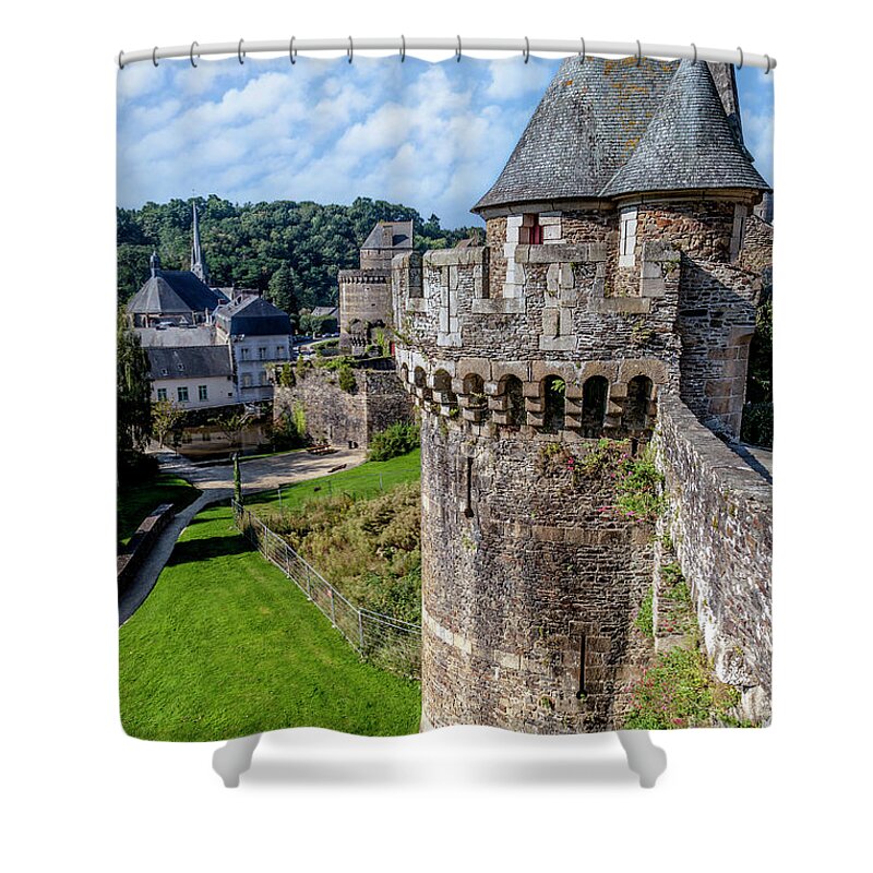 Fougeres Shower Curtain featuring the photograph The Chateau de Fougeres by W Chris Fooshee
