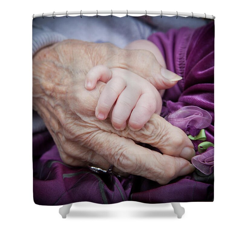 Hands Shower Curtain featuring the photograph The Circle of Life by Monroe Payne