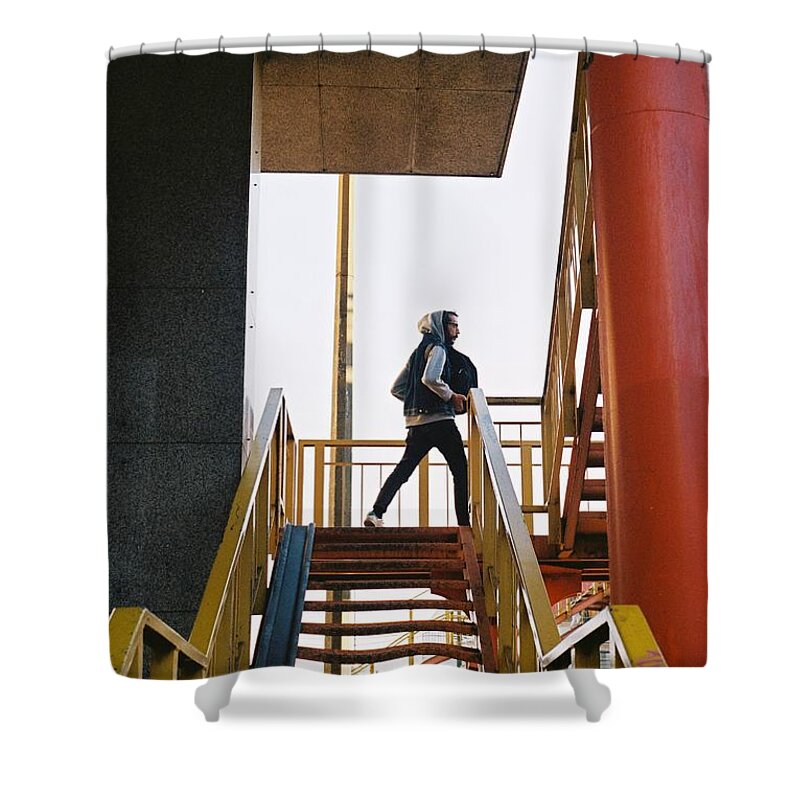 Life Shower Curtain featuring the photograph The commuter by Barthelemy de Mazenod
