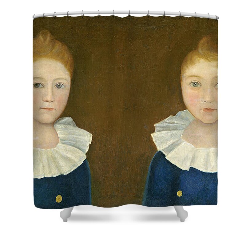 Anonymous Shower Curtain featuring the painting The Congdon Brothers by Anonymous