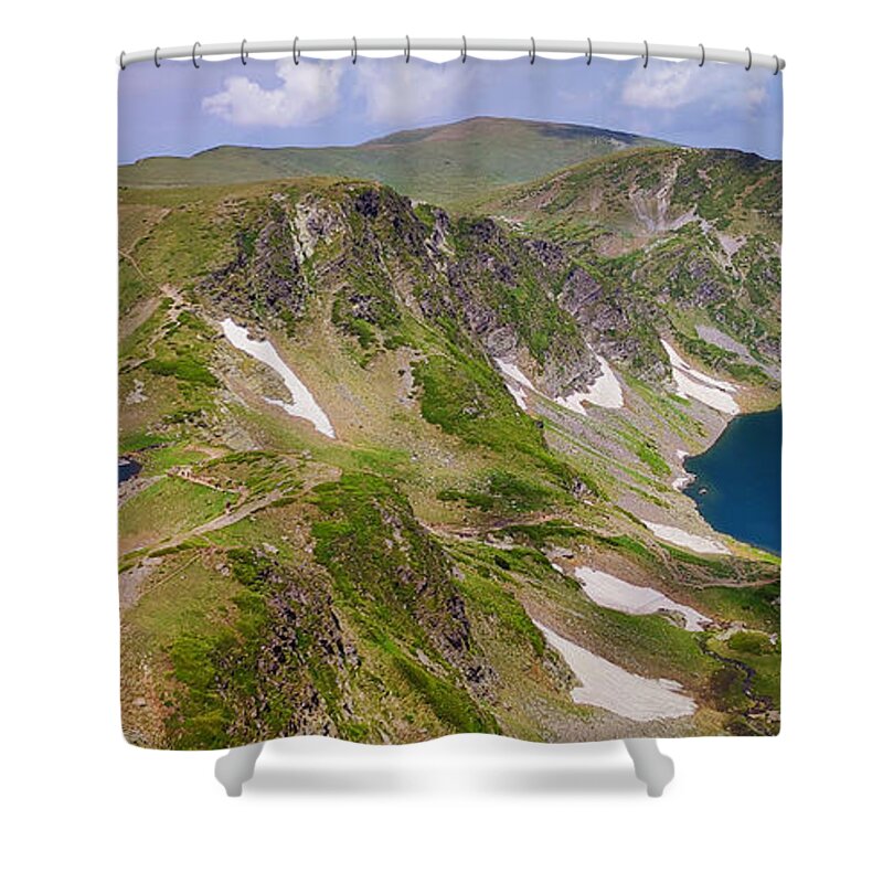 Lake Shower Curtain featuring the photograph The eyes of the mountain Rila by Binka Kirova