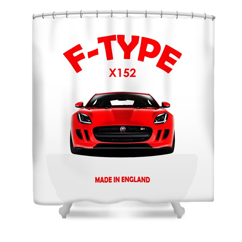 Jaguar F Type Shower Curtain featuring the photograph The F-Type Face by Mark Rogan
