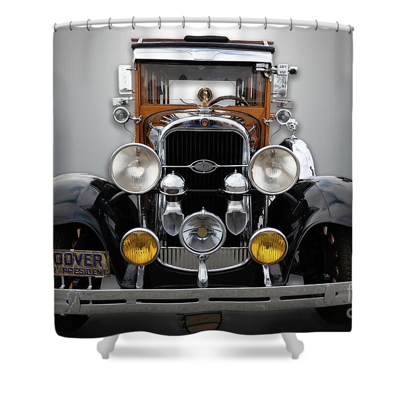 California Shower Curtain featuring the photograph The Face of an Oldsmobile Woody Wagon by David Levin