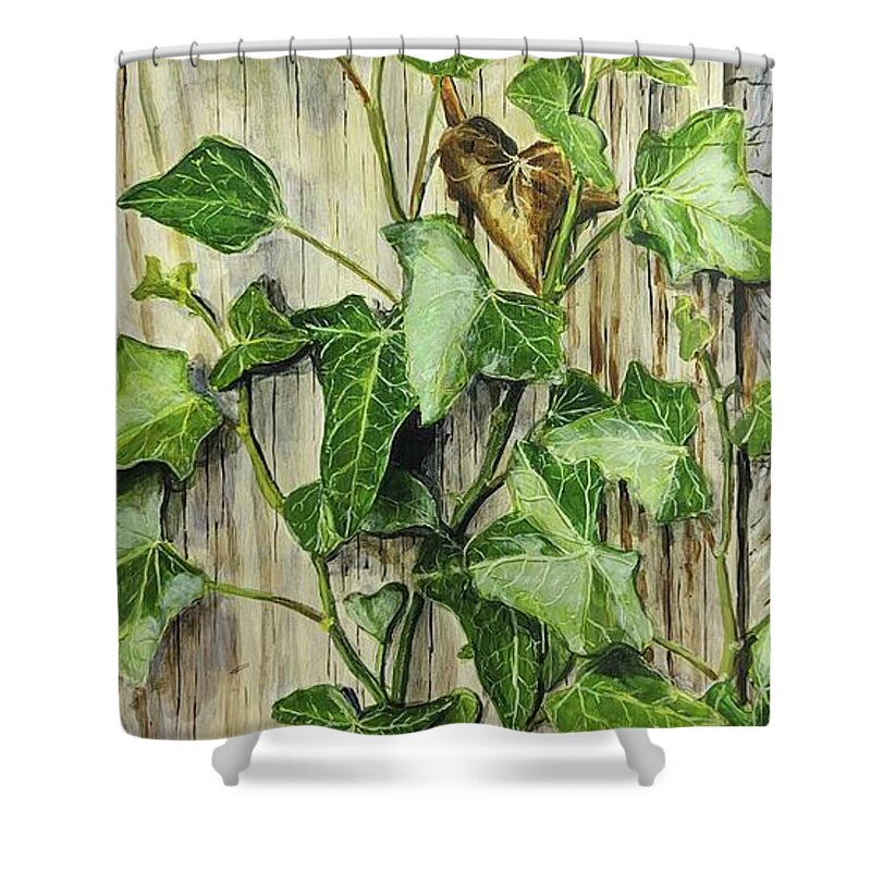 Ivy Shower Curtain featuring the painting The Fallen Soldier by William Brody