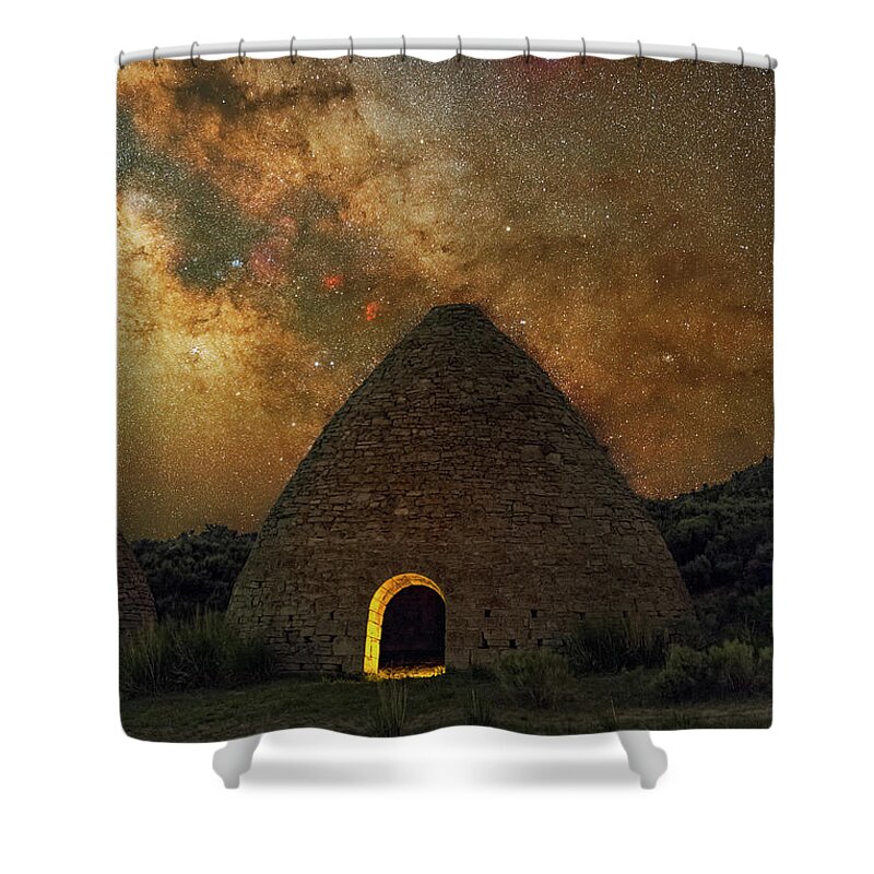Nightscape Shower Curtain featuring the photograph The Fire of a Million Suns by Ralf Rohner