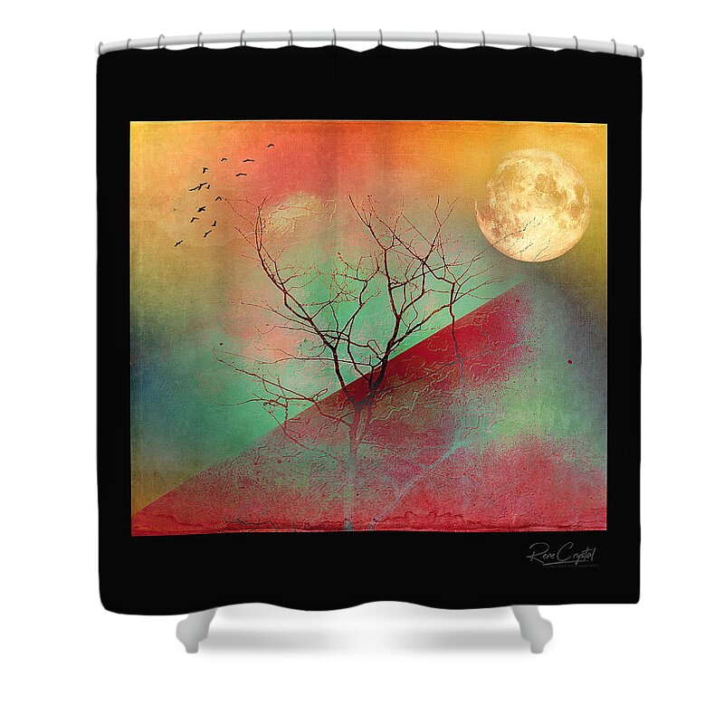 Full Moon Shower Curtain featuring the photograph The Full Moon Has Reached Its Peak by Rene Crystal