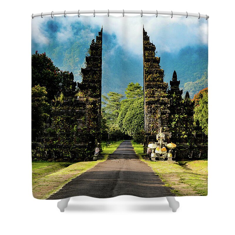 Handara Gate Shower Curtain featuring the photograph The Gates Of Heaven - Handara Gate, Bali. Indonesia by Earth And Spirit