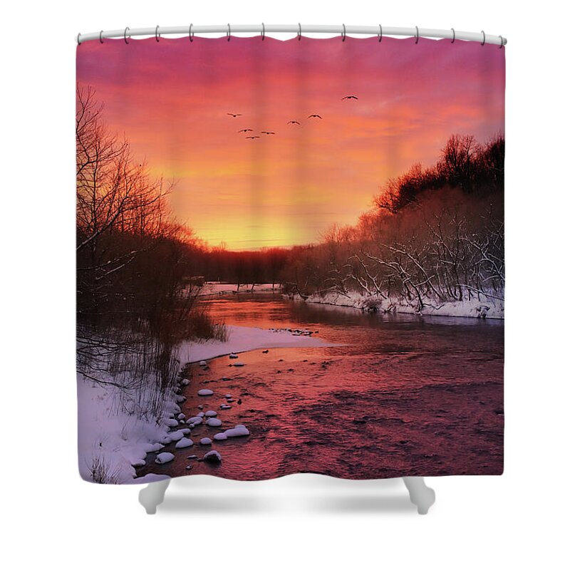  Shower Curtain featuring the photograph The Gift of a New Day by Rob Blair