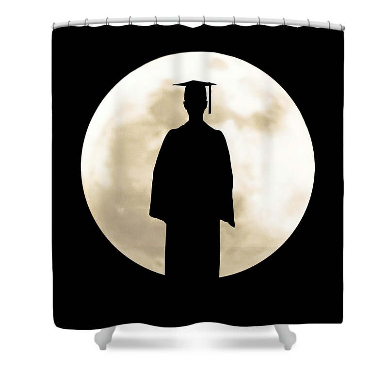 Graduate Shower Curtain featuring the digital art The Graduate by John Haldane