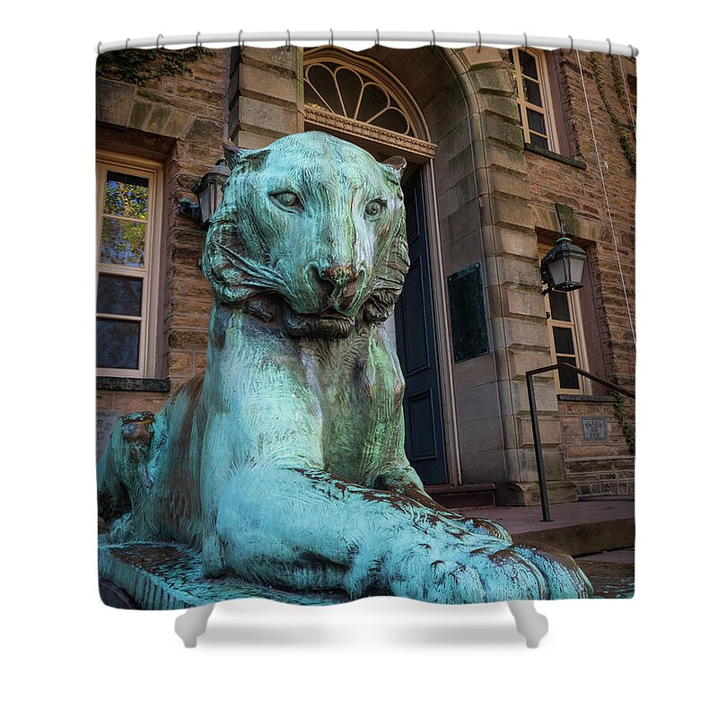 Academia Shower Curtain featuring the photograph The Guard At Nassau Hall Princeton by Kristia Adams