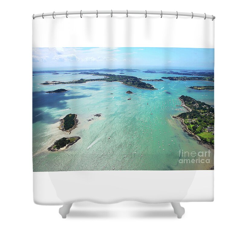 Gulf Shower Curtain featuring the photograph The Gulf of Morbihan Ile aux moines by Frederic Bourrigaud