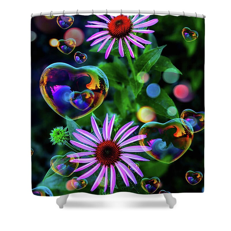 Echinacea Shower Curtain featuring the photograph The Heart Of Echinacea by Claudia Zahnd-Prezioso