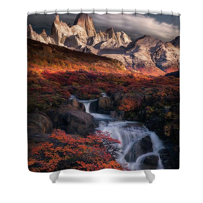 Waterfalls Shower Curtain featuring the photograph The hidden waterfalls by Henry w Liu