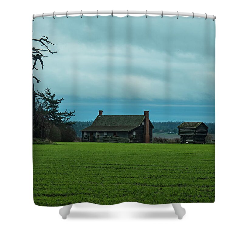 Ebeys Praire Shower Curtain featuring the photograph Ebey's Landing, A Storied History, Whidbey Is, Washington by Leslie Struxness