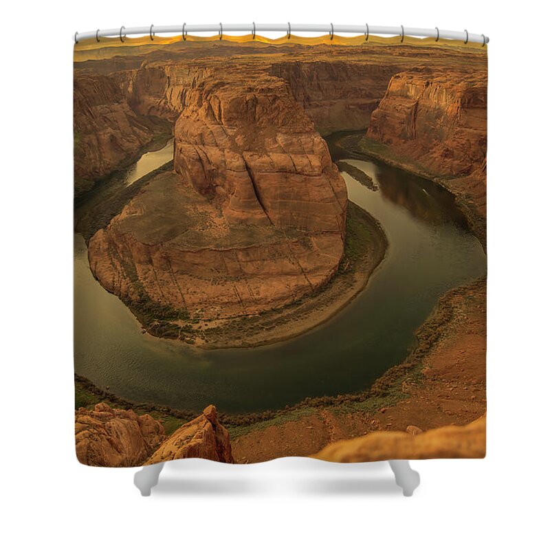 Horseshoe Bend Shower Curtain featuring the photograph The Horseshoe by Jerry Cahill