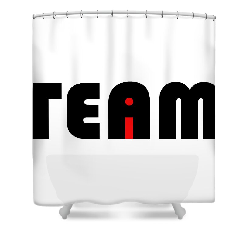 Richard Reeve Shower Curtain featuring the digital art The I in Team by Richard Reeve