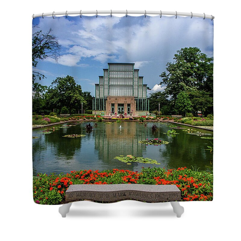 Jewel Box Shower Curtain featuring the photograph The Jewel of Forest Park by Randall Allen