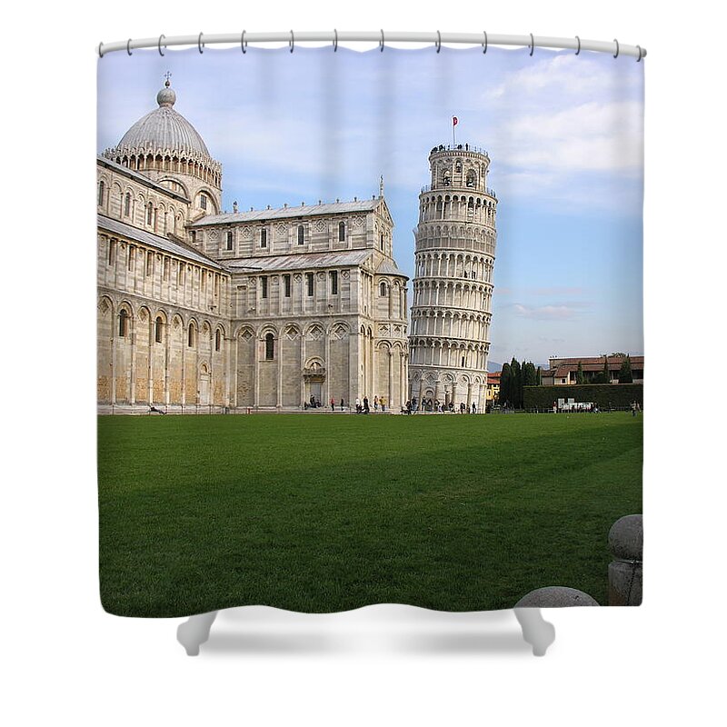 The Leaning Tower Of Pisa Shower Curtain featuring the photograph The Leaning Tower of Pisa by Regina Muscarella
