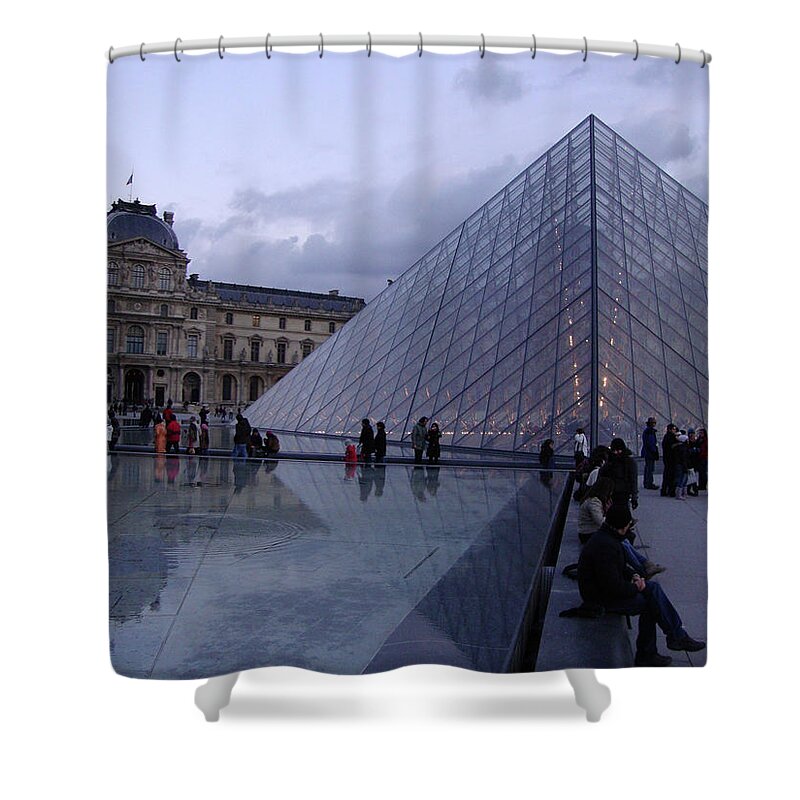 France Shower Curtain featuring the photograph The Louvre by Roxy Rich