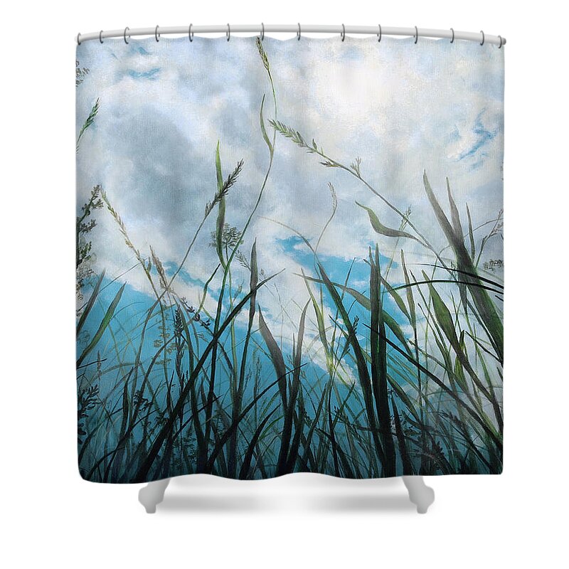 Memory Shower Curtain featuring the painting The Memory by Shana Rowe Jackson