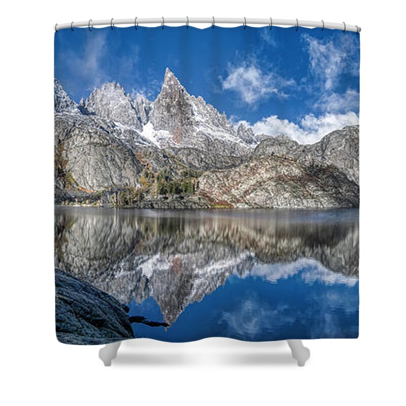 Landscape Shower Curtain featuring the photograph The Minarets by Romeo Victor