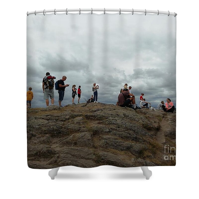 Woods Shower Curtain featuring the photograph The Mist Nexus by Alexandra Vusir