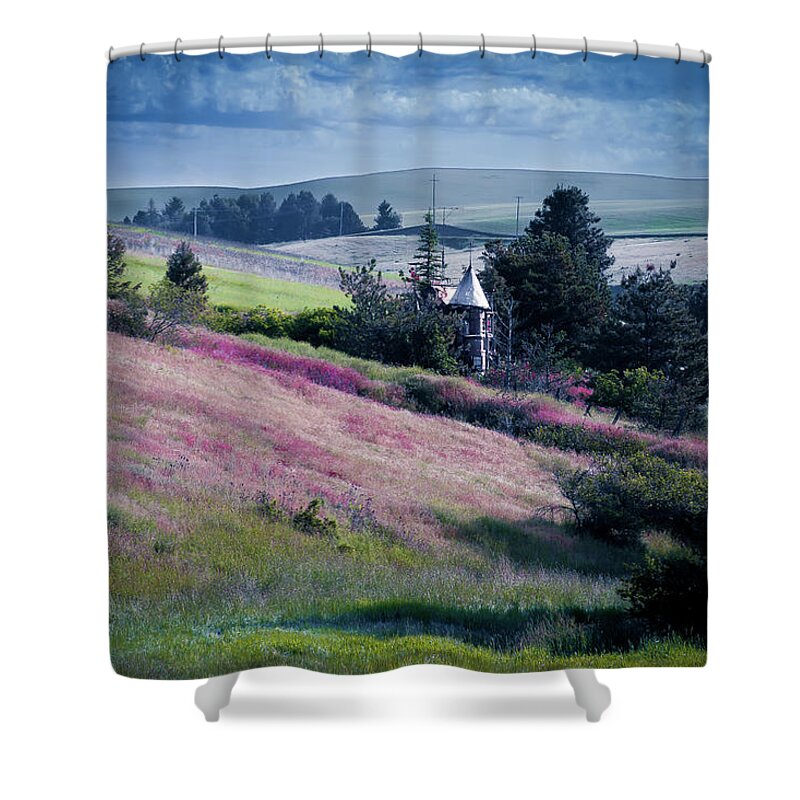 The Moore Castle Shower Curtain featuring the photograph The Moore Castle by David Patterson