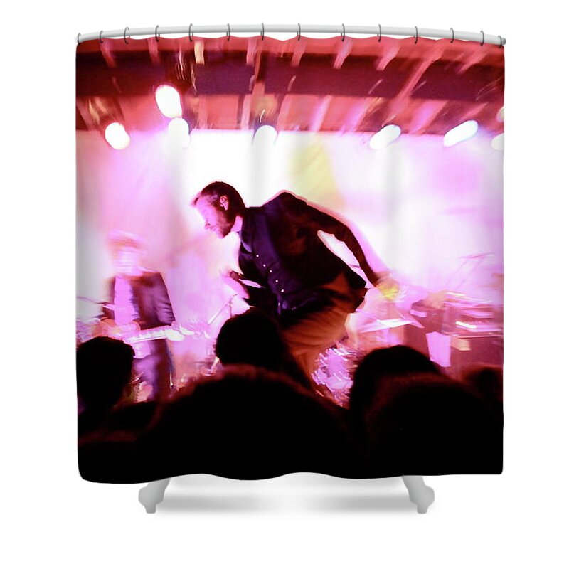 The National Shower Curtain featuring the photograph The National at Bell House by Chris Goldberg