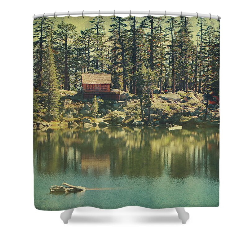 #faatoppicks Shower Curtain featuring the photograph The Old Days by the Lake by Laurie Search