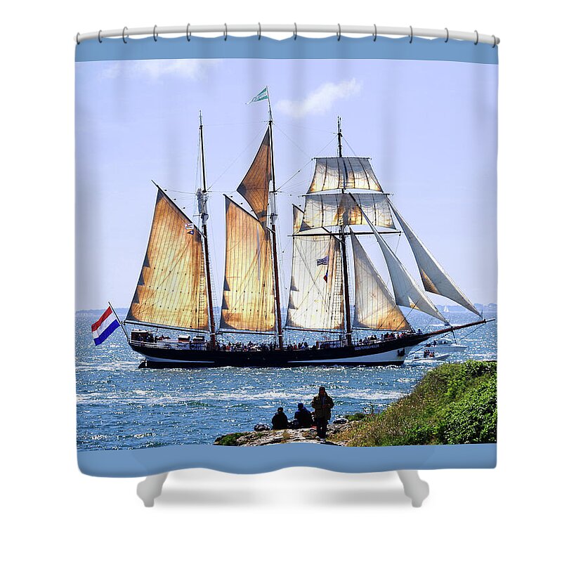 Oosterschelde Shower Curtain featuring the photograph The Oosterschelde 1918 #1 by Frederic Bourrigaud